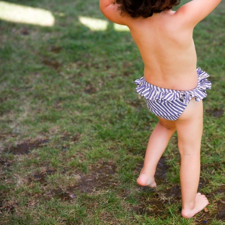 Maillot de bain rayé bleu Juliette