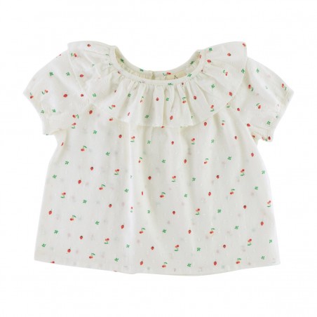 Blouse plumetis imprimé Charline