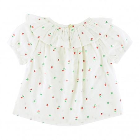 Blouse plumetis imprimé Charline