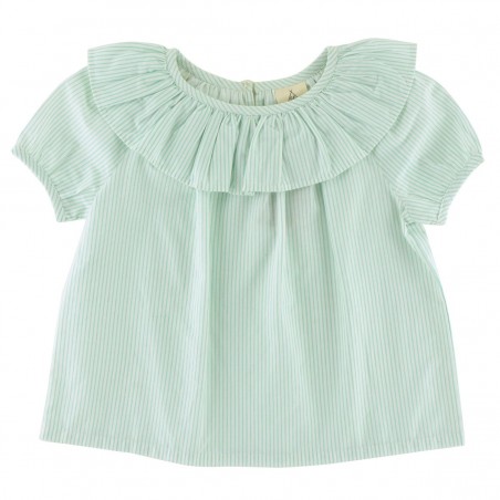 Blouse rayée vert Charline