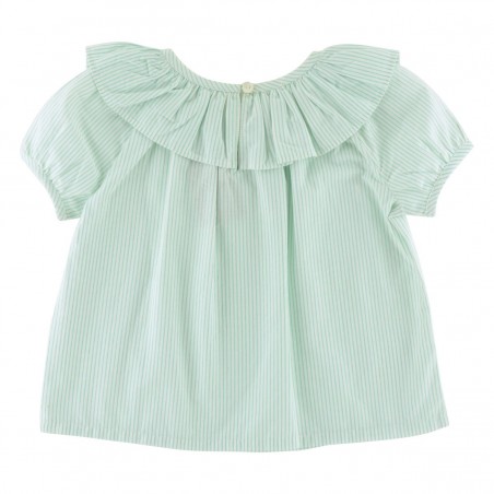 Blouse rayée vert Charline