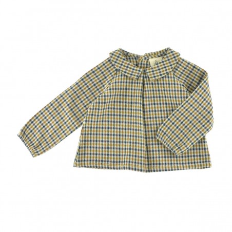 Octave Blouse blue gingham Octave Blouse blue gingham