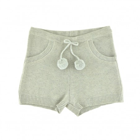 Short tricot gris perle Fantine