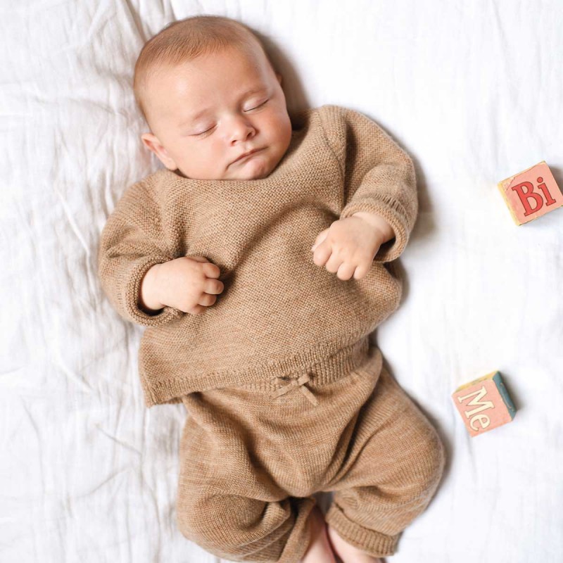 Aime Set beige knit 100% wool