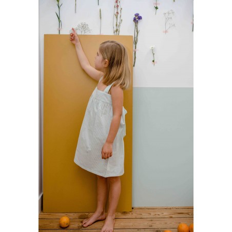 Robe à bretelles rayée vert Yseult Robe à bretelles rayée vert Yseult
