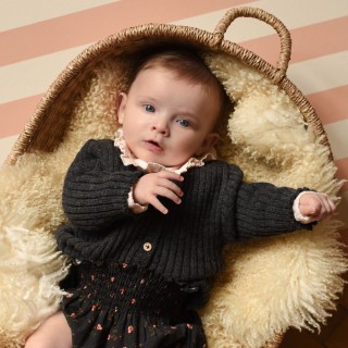 Cardigan Victoire gris chine bebe