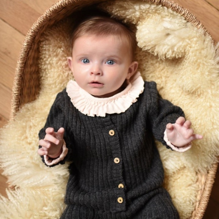 Cardigan Victoire gris chine bebe