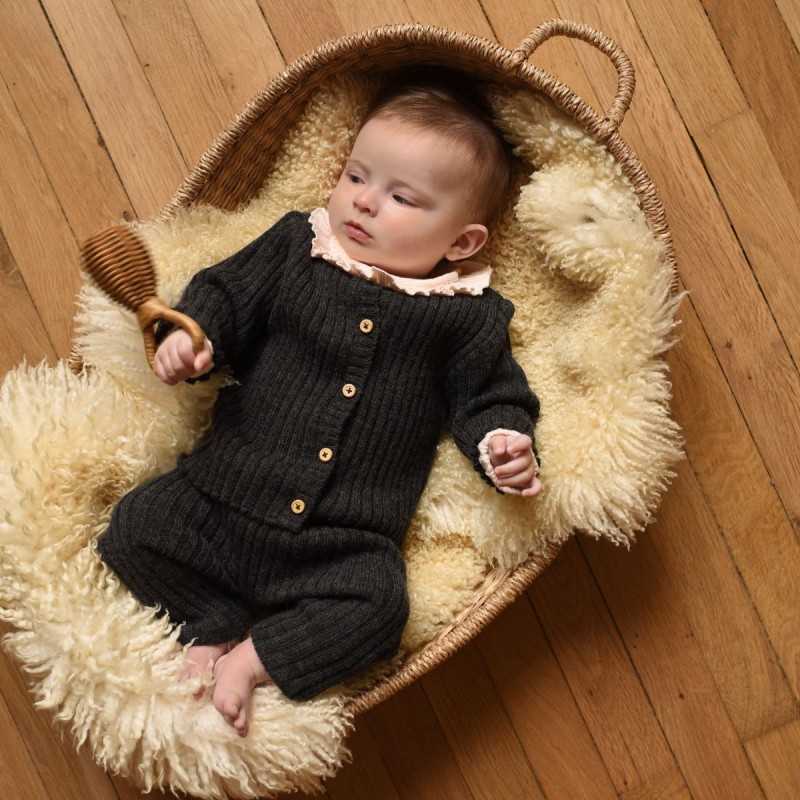 Pantalon Leandre gris chiné...