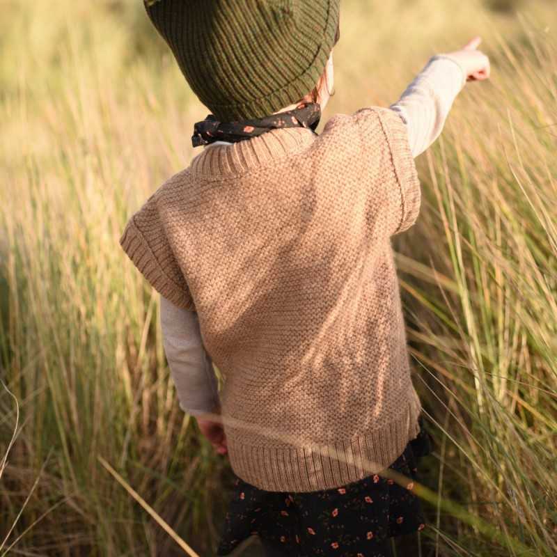 Gilet laine beige best sale