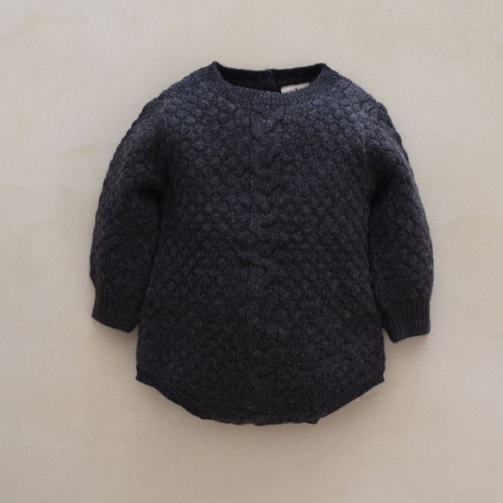Diego grey knit rompers - baby