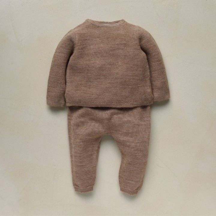 Ensemble Aimé tricot beige chiné