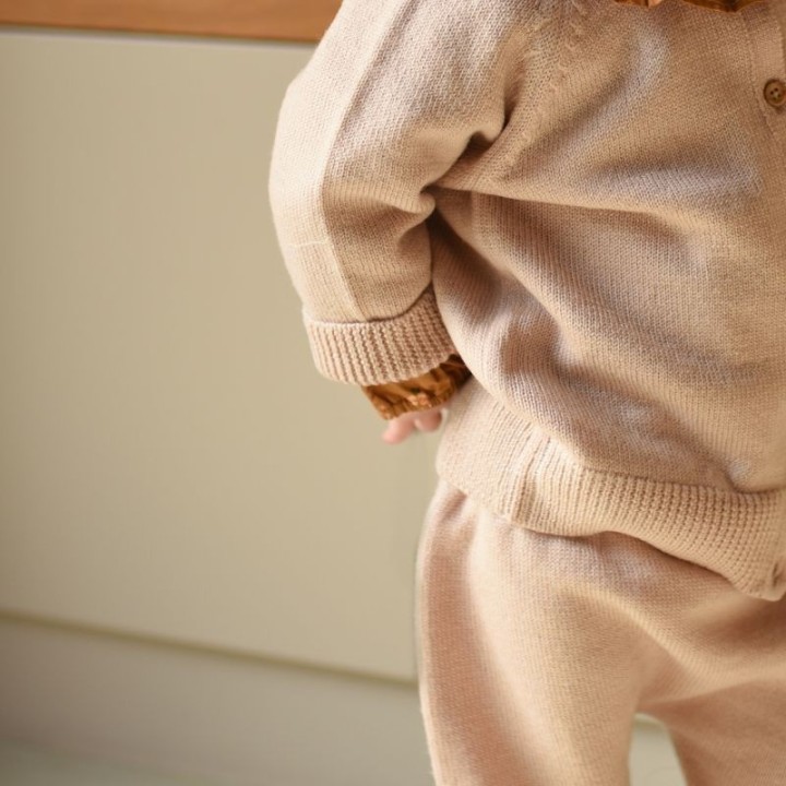 Cardigan Victorien rose poudré