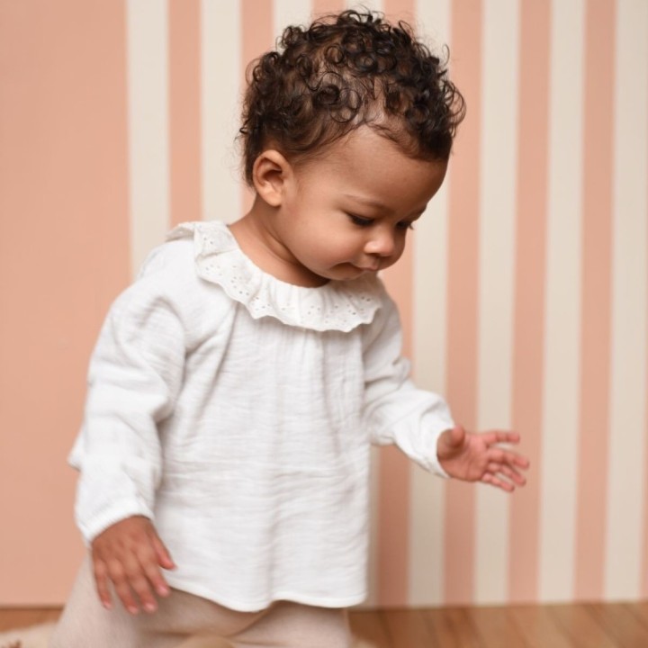 Charlotte offwhite with embroidery coat - baby