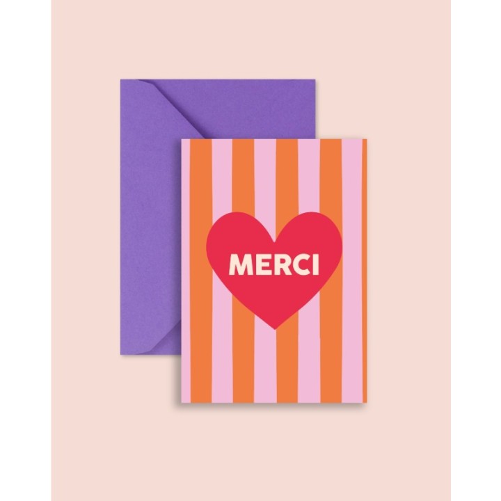 Carte Remerciements “Merci” 10x15cm - Ma Petite Vie