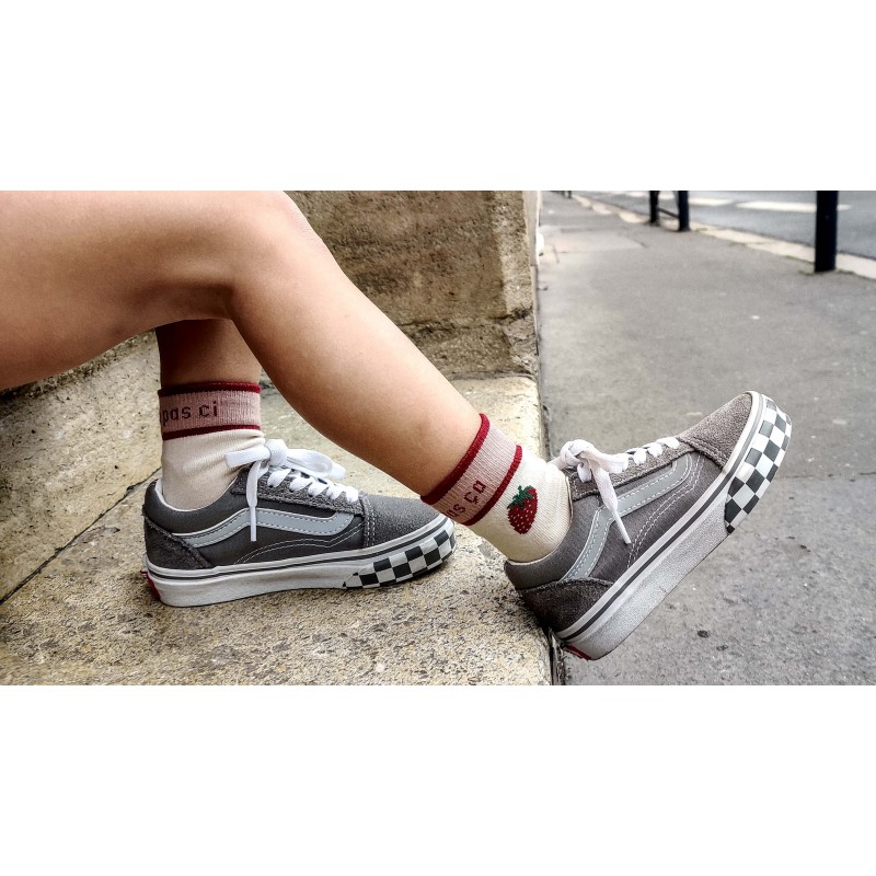 Chaussettes - Fraise -...