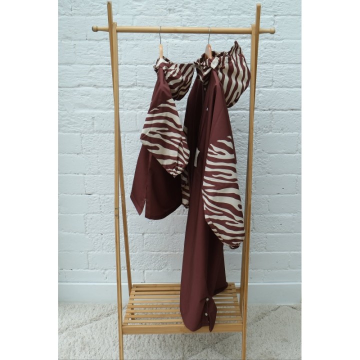 Poncho pluie long - Chocolate zebra - Poule Party