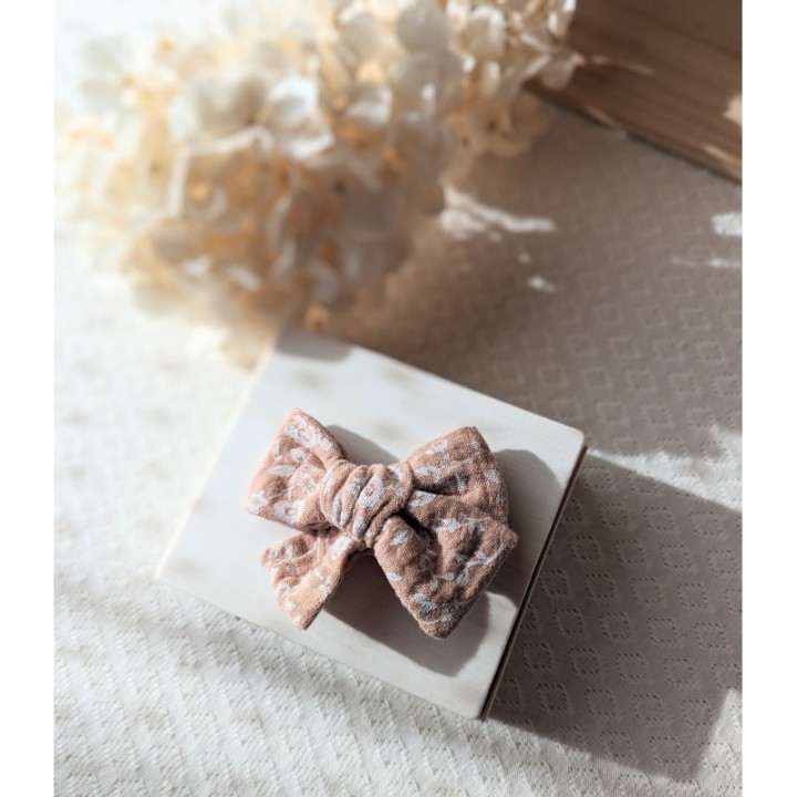 Barrette noeud fleurs d'automne