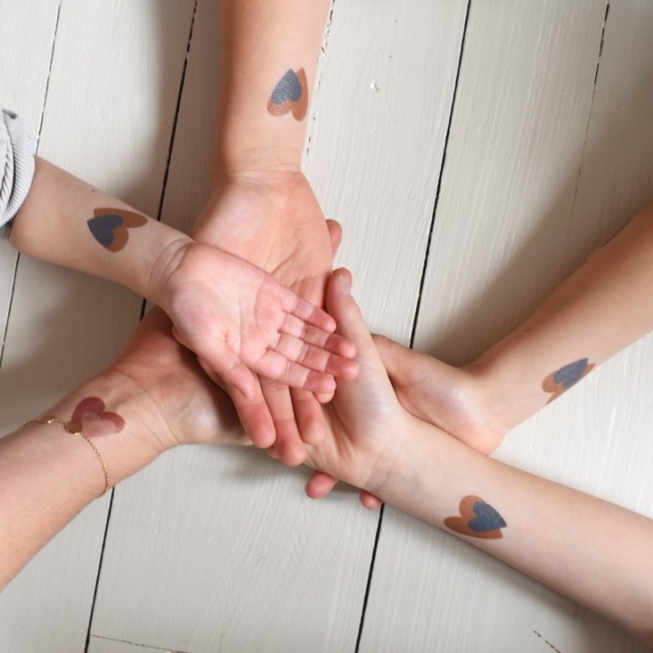 Tatouages coeurs éphémères - Phillie