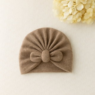 Turban laine chinée noisette