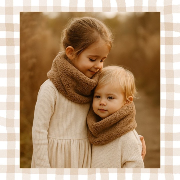 Snood bouclette caramel