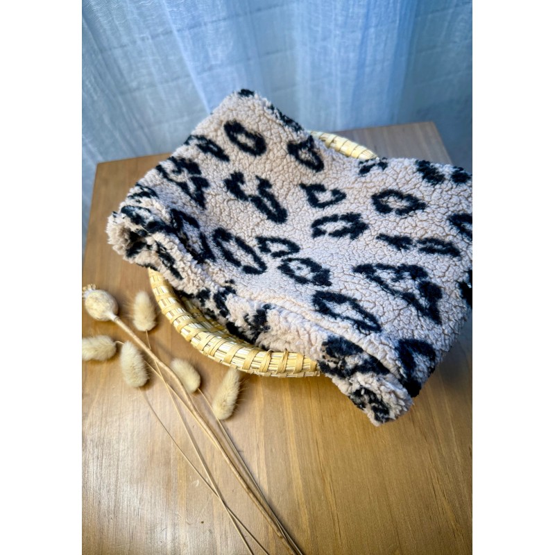 Snood bouclette léopard