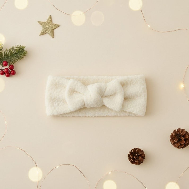 Bandeau bouclette écru