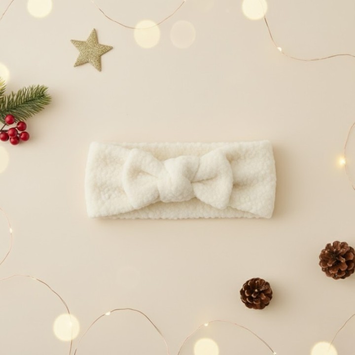 Bandeau bouclette écru