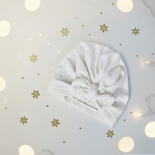 Turban jersey pointelle écru