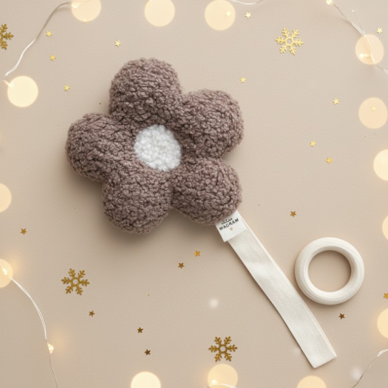 Attache tétine fleur...